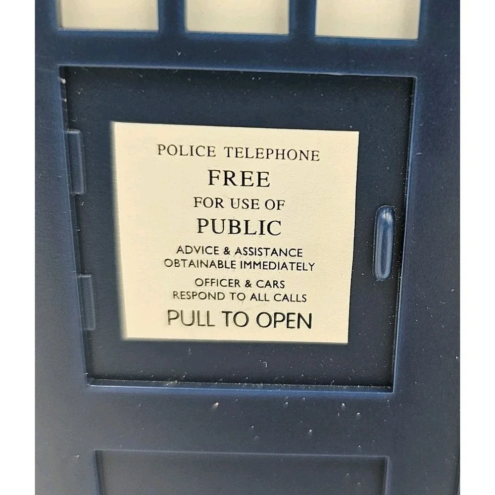 Doctor Who Tardis Cookie Jar 2004 Plastic Police Box BBC Collectible Not Tested